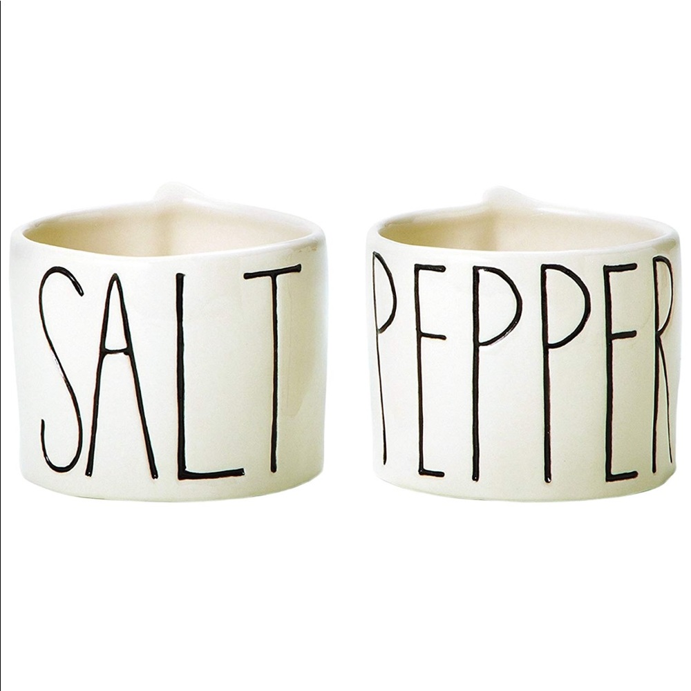 Rae Dunn salt and pepper cellars